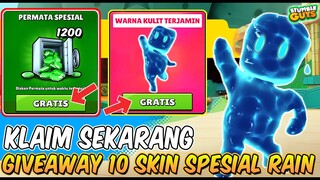 GIVEAWAY 10 SKIN SPESIAL RAIN DAN CARA MENDAPATKAN 1200 GEMS GRATIS - Stumble Guys