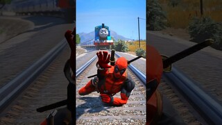 GTAV: DEADPOOL & WOLVERINE VS THOMAS THE TRAIN #shorts