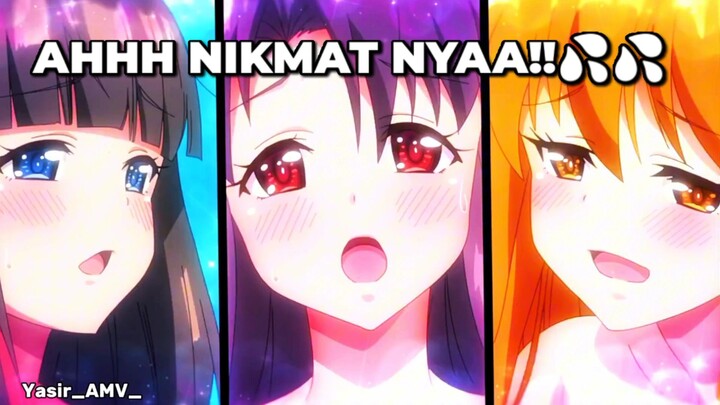 MAIN SAMA 3 CEWE SEKALIGUS( ANIME HAREM NO SENSOR)💦💦🤩🤩