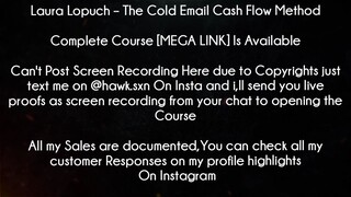 Laura Lopuch Course The Cold Email Cash Flow Method download