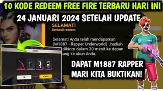 KODE REDEEM FREE FIRE TERBARU 24 JANUARI 2024 HARI INI SETELAH UPDATE