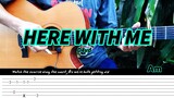 Here With Me - D4vd (Fingerstyle Tabs) chords + lyrics