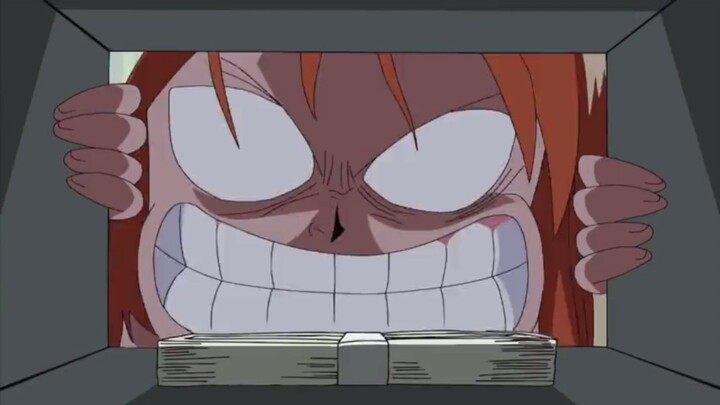 Nami's reaction when Luffy spends the money 😆😆😆