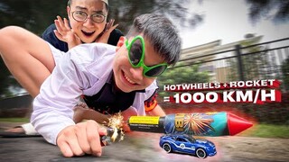 HOTWHEELS + PETASAN ROCKET! ft @Medy Renaldy #EXPERIMENK