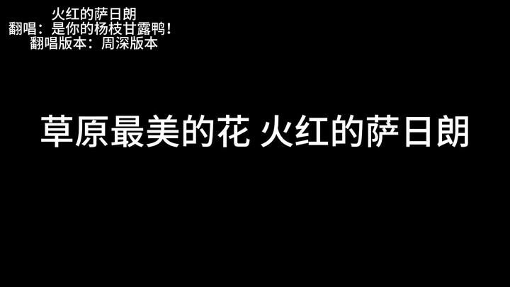 火红的萨日朗。                             翻唱：是你的杨枝甘露鸭！