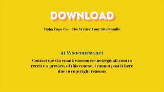 [GET] Maha Copy Co. – The Writer Your Site Bundle