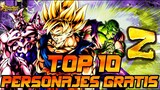 TOP 10 MEJORES PERSONAJES FREE TO PLAY EN DRAGON BALL LEGENDS
