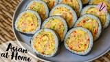 Korean Egg Roll in Rice Roll, Gyeranmari Kimbap