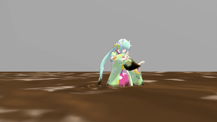 Kiyohime stepped on the mud and fell into the mud test 02