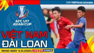 Vòng loại bóng đá U17 châu Á 2023 | Trực tiếp U17 Việt Nam vs U17 Đài Loan (19h ngày 5/10) ON Sports