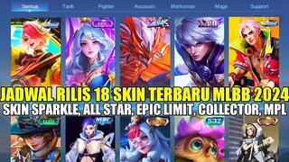 BOCORAN JADWAL RILIS 18 SKIN BARU MOBILE LEGENDS 2024! SKIN SPARKLE, ALL STAR, COLLECTOR, EPIC, MPL