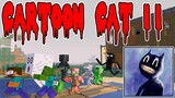 Monster School : CARTOON CAT PART 2 CARTOON CAT CHALLENGE - Minecraft Animation