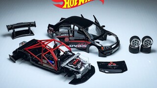 JDP改造风火轮 - 宽体三菱 EVO7全开门带转向 Mitsubishi Evolution 7 - Jakarta Diecast Project