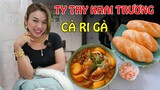 Ty Thy khai trương bán Cà Ri Gà Thái Lan thơm ngon xuất sắc - Ty Thy Vlog Gỏi đu đủ
