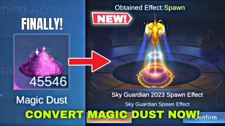 CONVERT MAGIC DUST TO SPAWN EFFECT! POWER CRYSTAL UPDATE MLBB