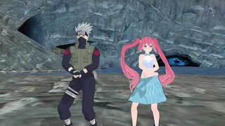 Naruto MMD: gangnam Kakashi X Rose(newest OC)