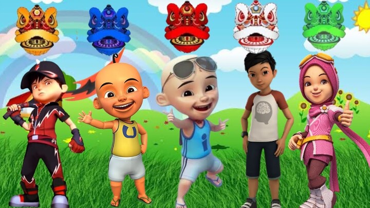 ADIT SOPO JARWO, UPIN IPIN DAN BOBOIBOY BERUBAH JADI BARONGSAI WARNA WARNI SERU