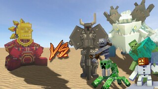 MOWZIE`S BARAKO OF THE SUN CHIEF vs MOWZIE`S MOB & ALL MUTANT MOBS | MINECRAFT | (MOST EPIC BATTLE!)