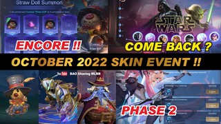 MLBB Update October Skin and Event 2022 | Aspirants Phase 2 | Cyclops Halloweens | Star Wars Event