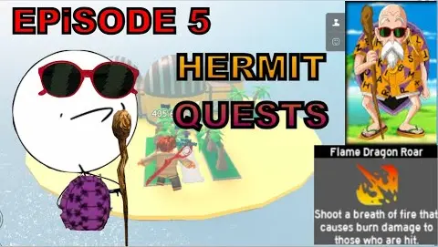 Episode 5 "I played 200 min to finish Quest 1 of Hermit in Anime Fighting Simulator Roblox