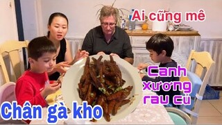 Ăn chân gà kho/canh sườn rau củ ai cũng mê/Ẩm thực Việt Nam/Cuộc sống pháp
