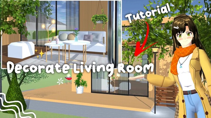 Decorate Living Room Tutorial ✨🌸 Aesthetic : Sakura School Simulator