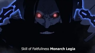 Pemberian Skill of Faitfullness dari Monarch Legia ke Sung Jinwoo Solo Leveling Season 3 Bahasa