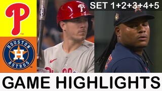 Philadelphia Phillies vs Houston Astros (10/29/22) WORLD SERIES Game 2| MLB Highlights(Set 1-5 )