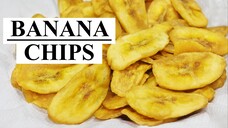 Homemade Healthy Banana Chips | Crispy Sugar Less Banana Chips Recipe