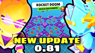 NEW UPDATE 0.81 STUMBEL GUYS!! NEW SKIN & NEW MAP ROCKET DOOM 😱