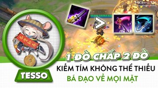 Onmyoji Arena | Thử đồ Tesso, 1 cây kiếm tím chấp 2 lưỡi hái, món đồ không thể thiếu của chuột