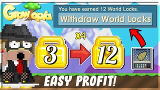 EASY PROFIT METHOD IN 2021! 🤑 3 TO 12 WLS!! [4X YOUR WLS🔥] | Growtopia how to get rich 2021