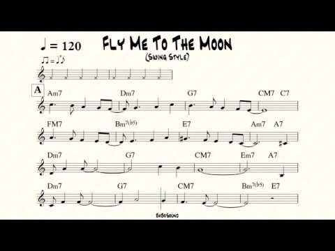 Fly Me To The Moon Backing Track (Swing Style BPM 120)