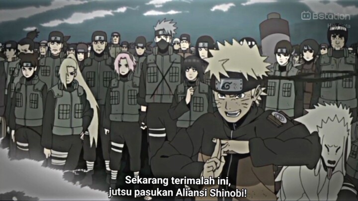 Naruto berdiri tegas di garis depan perang 🔥