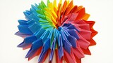 Pháo hoa origami kết hợp có thể lật vô hạn, thành phẩm rất đẹp và vui nhộn, độ khó không cao chút nà