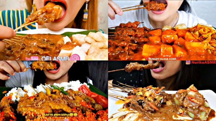ASMR/MUKBANG SATE (EATING INDONESIAN SATAY) COMPILATION|ASMR INDONESIA|Muksavory🌷-