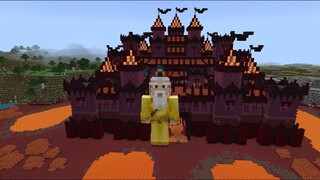 Minecraft / Exploring A Massive Lava Castle | Fire Castle By Odyssey Builds