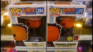 NARUTO SHIPPUDEN FUNKO POP || TOBI #184  MADARA UCHIHA #1278 || GLOW IN THE DARK || DRAGONS TRADING