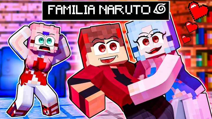 A IRMÃ GÊMEA DA SAKURA ME AMA! na FAMILIA NARUTO no MINECRAFT!