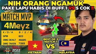 WAH UD GILA 1 VS 5 MENANG ‼️ LAPU2 ABIS DI BUFF JADI SEGILA NI YA ⁉️ IESF MALAYSIA VS VIETNAM GAME 1