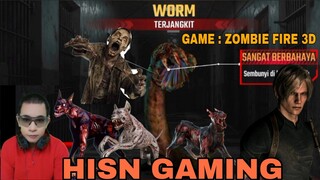 zombie fire 3D,  melawan zombie cacing besar