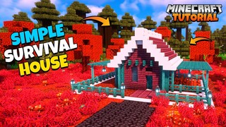 MINECRAFT : HOW TO MAKE SIMPLE SURVIVAL HOUSE