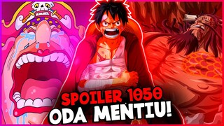 SPOILER 1050 ONE PIECE - O ODA MENTIU! FINALMENTE TEREMOS MORTES IMPACTANTES EM WANO?!