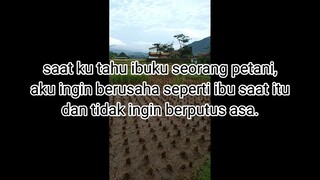 meski ibuku adalah petani, namun aku harus senantiasa Berani.#MenyambutIdulfitri