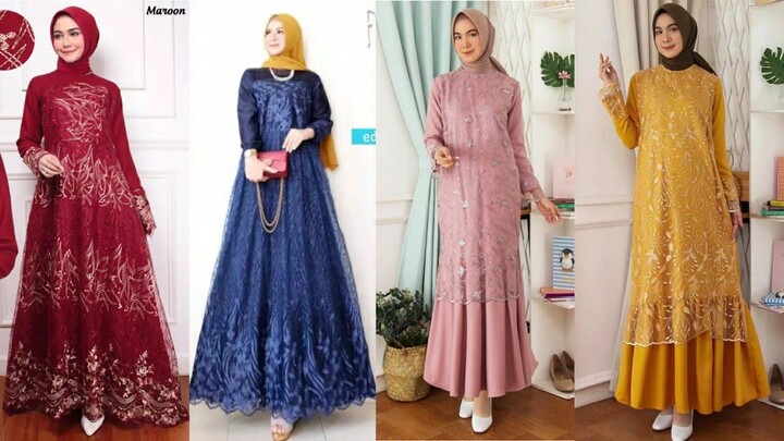 Model Baju Gamis Brokat Terbaru 2020 Desain Modern dan Mewah