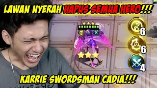 BIKIN LAWAN TAKUT NYERAH HAPUS SEMUA HERO! ★★★ KARRIE SWORDSMAN CADIA! - Magic Chess Mobile Legends