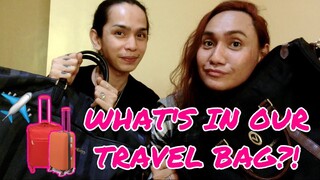 WHAT’S IN OUR TRAVEL BAG! VALENTINO BAG (May daLa kaming cignal) | beki lovers | gay couple