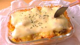 [Food]Learn how to make delicious cheese baked rice in a minute