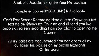 Anabolic Academy Course Ignite Your Metabolism download