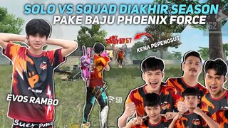 SOLO VS SQUAD DIAKHIR SEASON 🔥 GUA PEPENGSUTIN MUSUHNYA - FREE FIRE INDONESIA